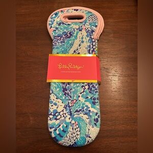 Lily Pulitzer Limited Edition Beverage Tote Set Neoprene Wine